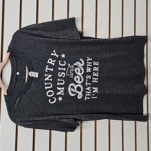 XL Heather Grey Country Music Beer Tee